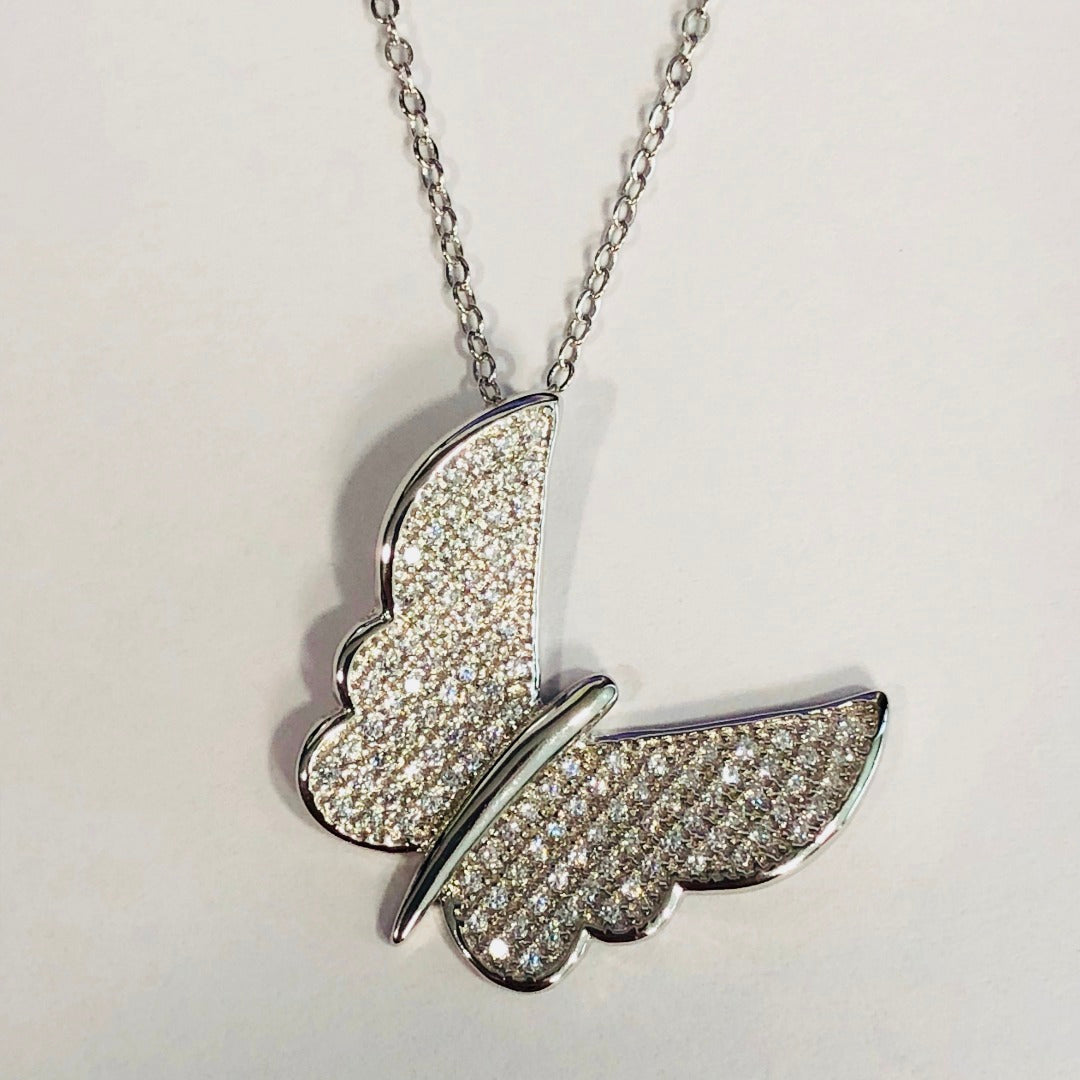 Collana farfalla donna Trova Gioielli in argento e zirconi 3662-B