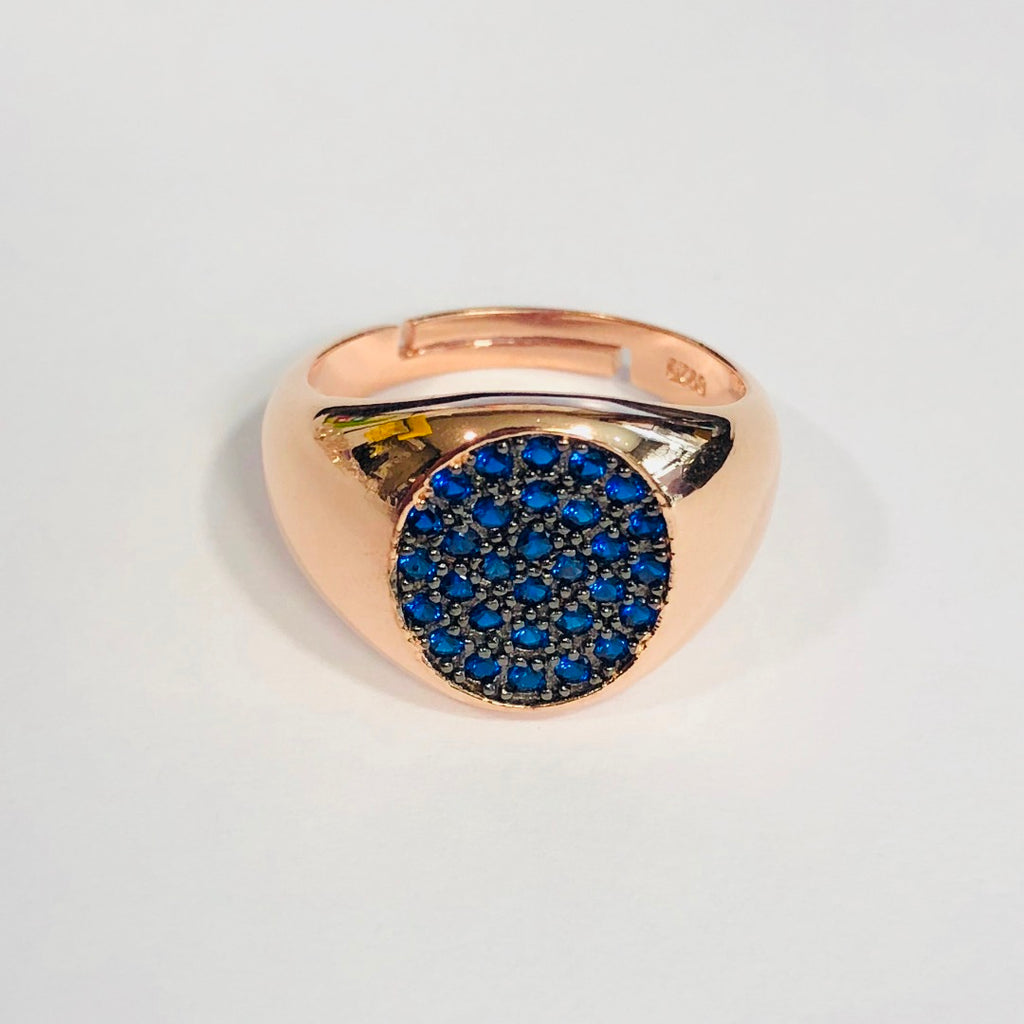Anello donna Trova Gioielli in argento e zirconi blu 3785B