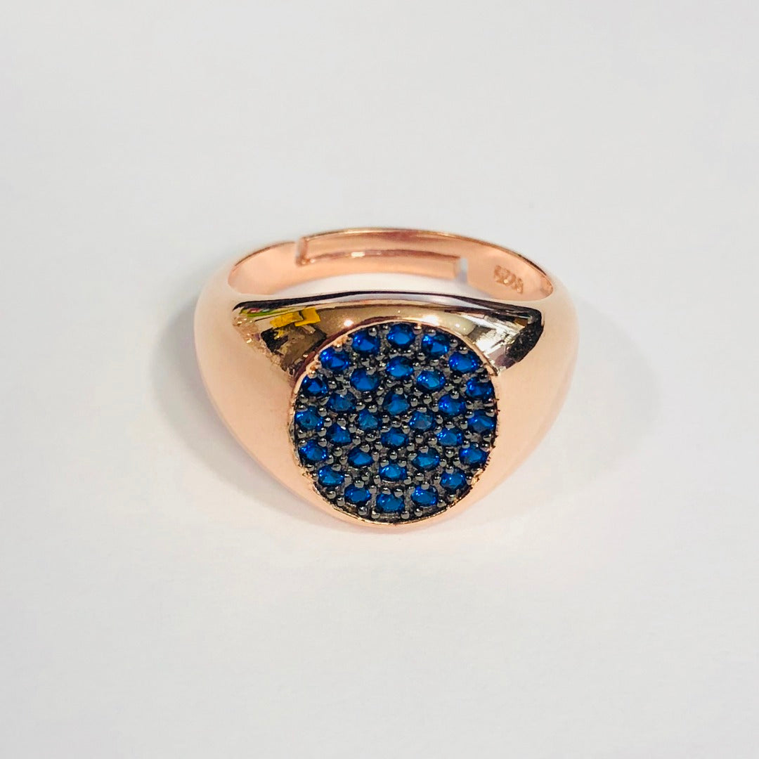 Anello donna Trova Gioielli in argento e zirconi blu 3785B