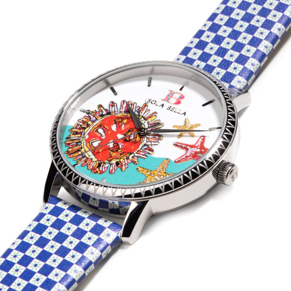 Orologio donna solo tempo Isola Bella Riccio in acciaio e pelle 40000003