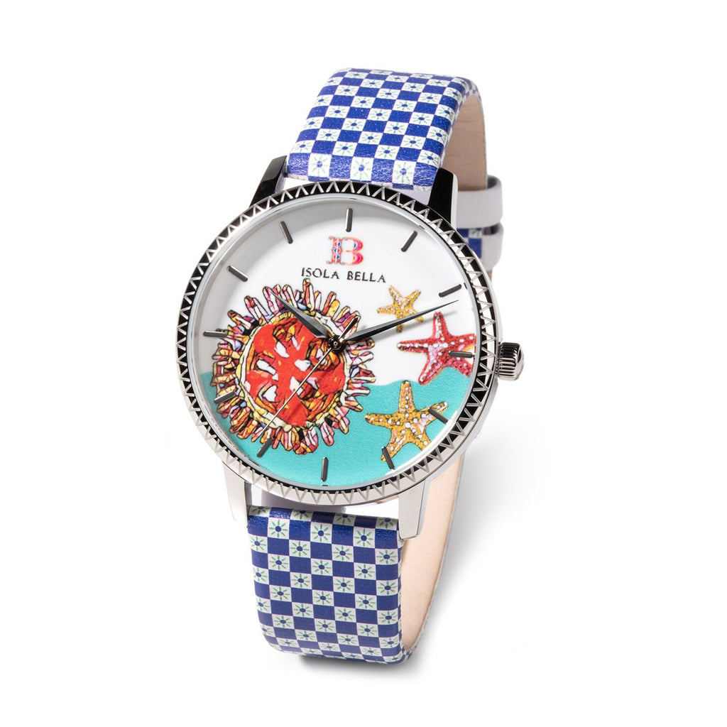 Orologio donna solo tempo Isola Bella Riccio in acciaio e pelle 40000003
