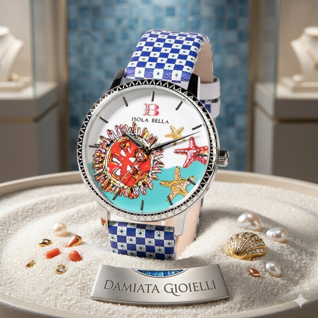 Orologio donna solo tempo Isola Bella Riccio in acciaio e pelle 40000003