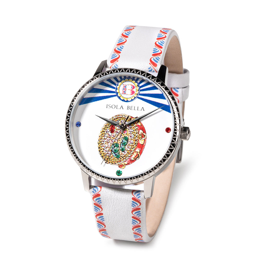 Orologio donna Isola Bella Tamburello in acciaio e pelle 40000008