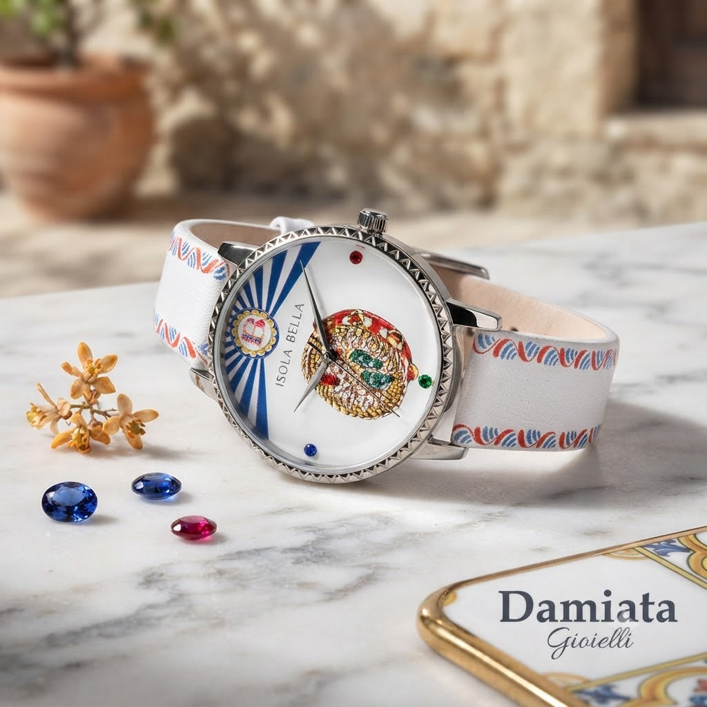 Orologio donna Isola Bella Tamburello in acciaio e pelle 40000008