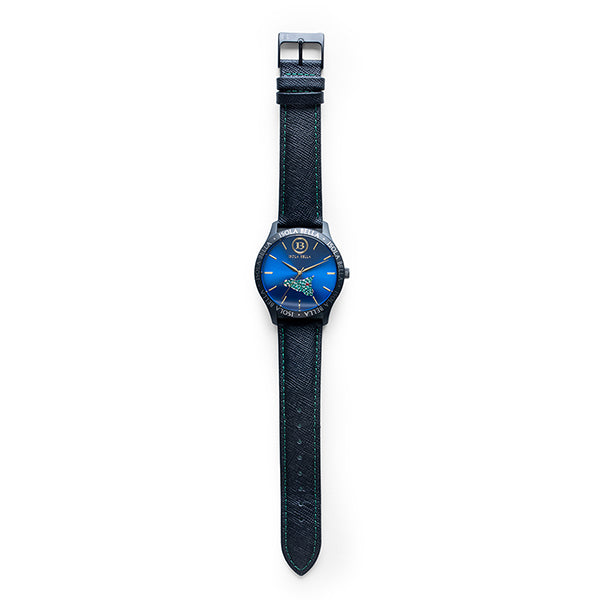 Orologio solo tempo unisex Isola Bella Sicilia in acciaio e pelle 40000030