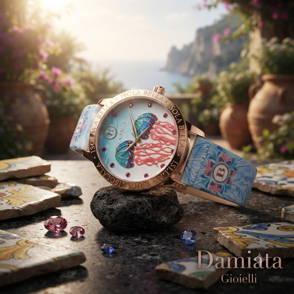 Orologio solo tempo donna Isola Bella Medusa in acciaio e pelle 40000038