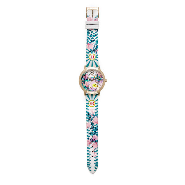 Orologio solo tempo donna Isola Bella Fiori di Cappero in acciaio e pelle 40000039