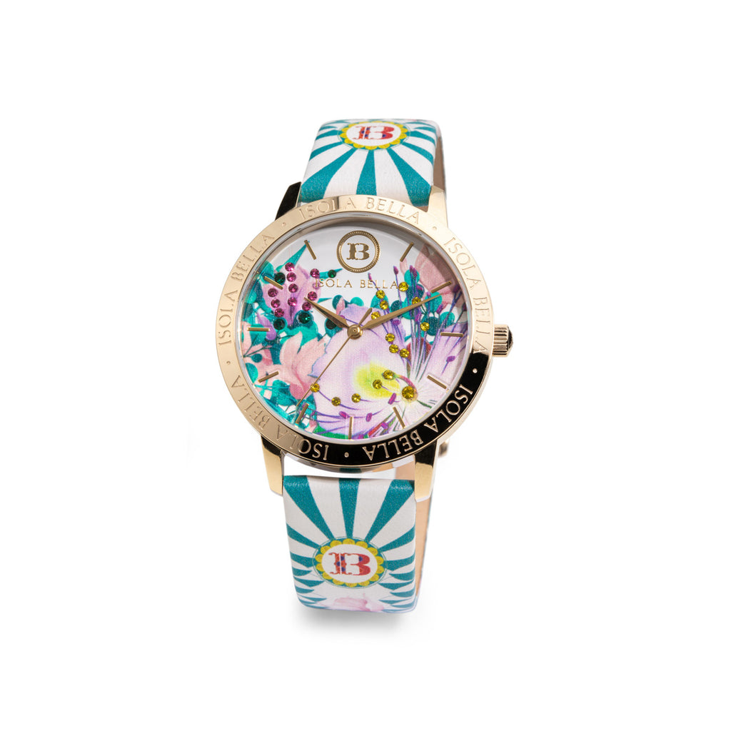 Orologio solo tempo donna Isola Bella Fiori di Cappero in acciaio e pelle 40000039