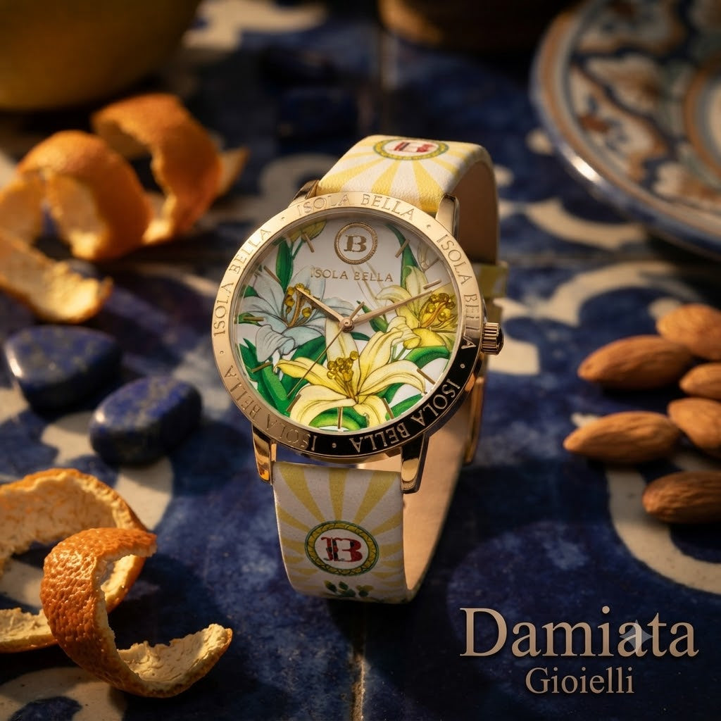 Orologio solo tempo donna Isola Bella in acciaio e pelle 40000045