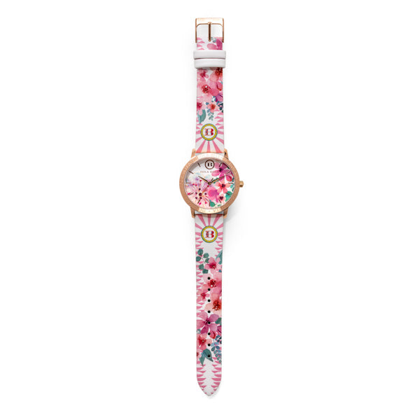 Orologio solo tempo donna Isola Bella Fiore di Pesco in acciaio e pelle 40000046