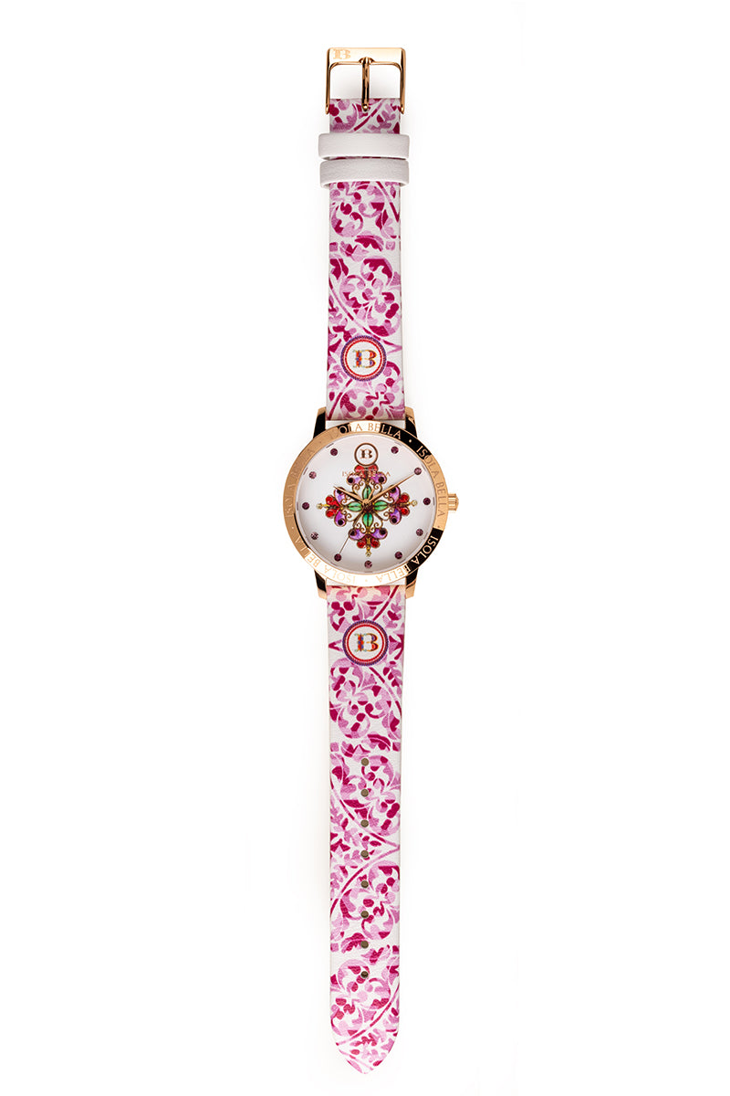 Orologio donna Isola Bella Rosone in acciaio e pelle 40000083