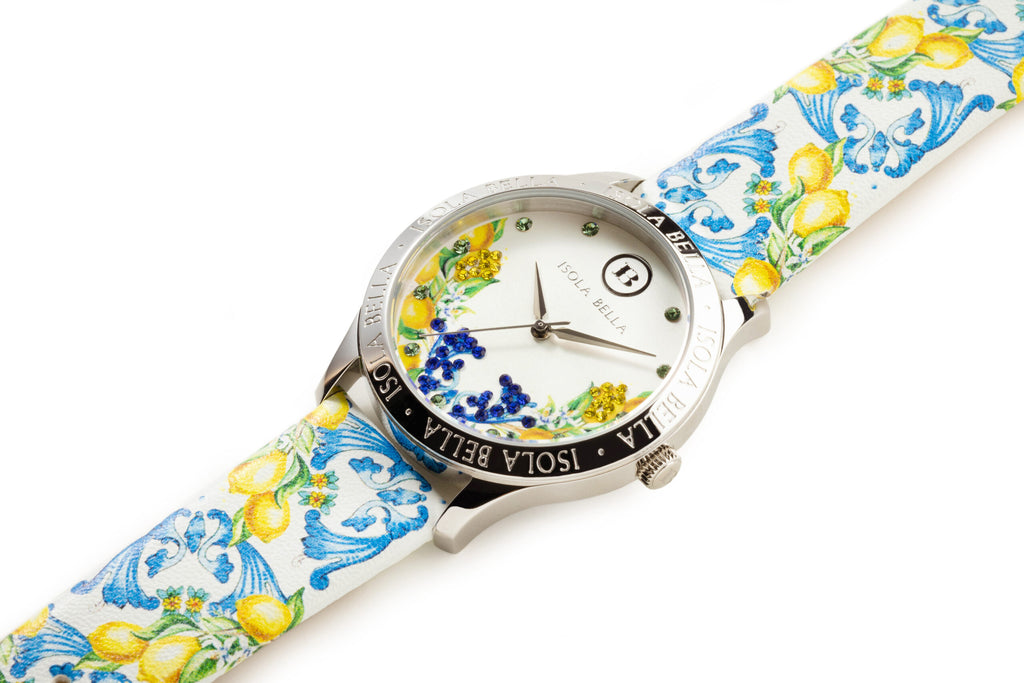 Orologio solo tempo Isola Bella Limoni in acciaio e pelle 40000099