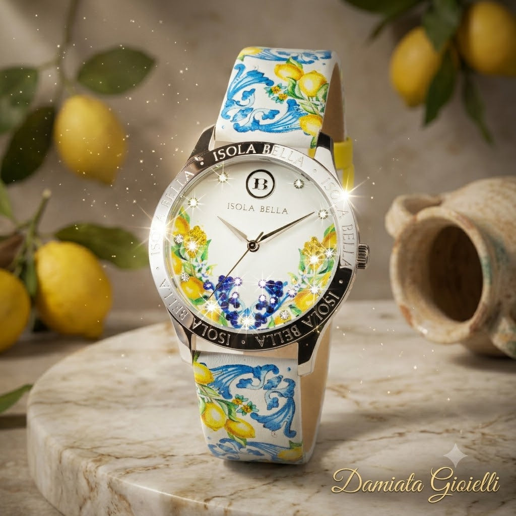 Orologio solo tempo Isola Bella Limoni in acciaio e pelle 40000099