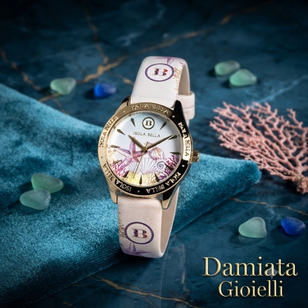 Orologio donna Isola Bella Fondale Marino in acciaio e pelle 40000116