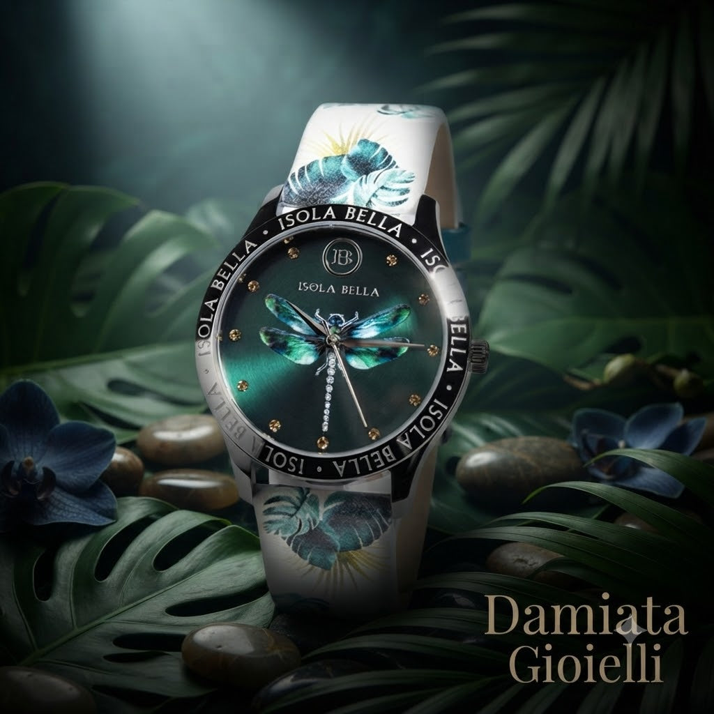 Orologio solo tempo donna Isola Bella Libellula in acciaio e pelle 40000125
