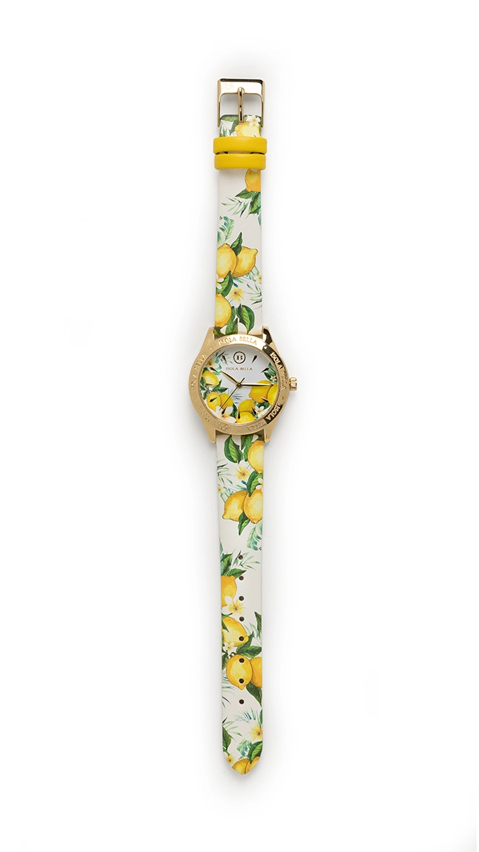 Orologio solo tempo donna Isola Bella Limoni in acciaio e pelle 40000126