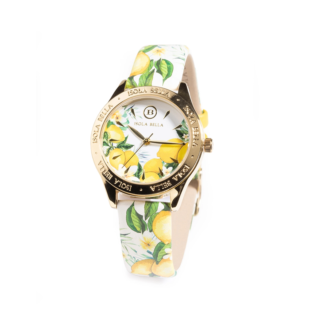 Orologio solo tempo donna Isola Bella Limoni in acciaio e pelle 40000126