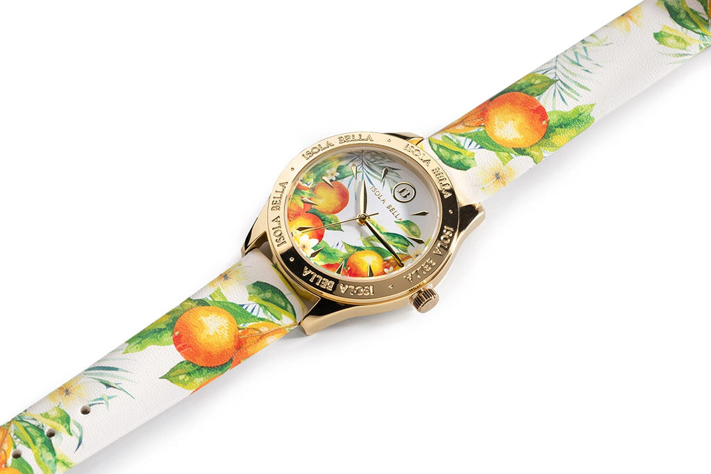 Orologio donna Isola Bella Arance in acciaio e pelle 40000127