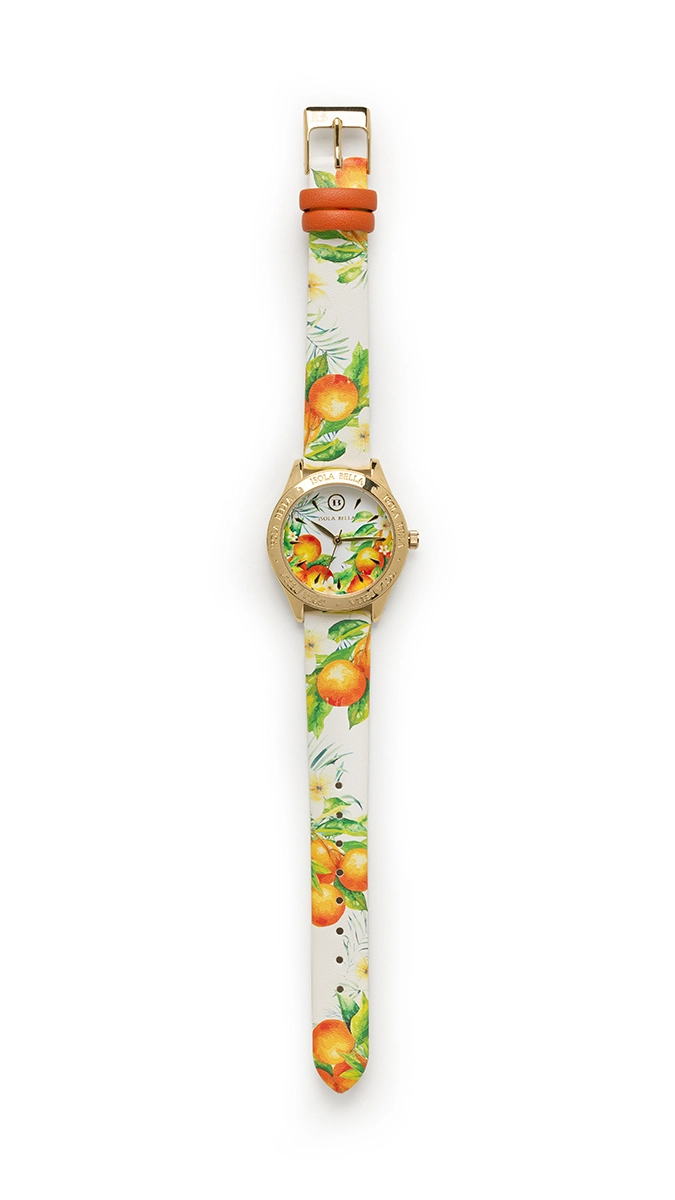 Orologio donna Isola Bella Arance in acciaio e pelle 40000127