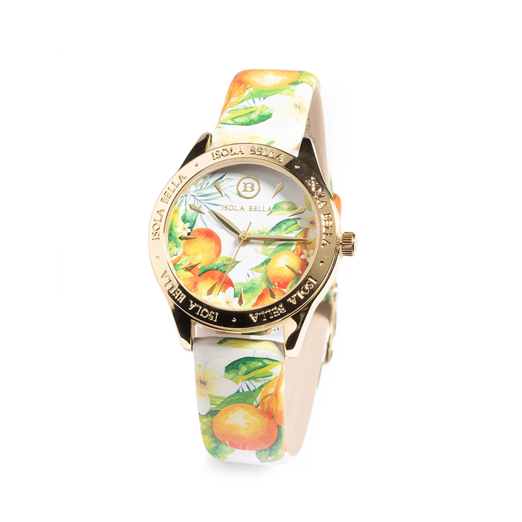 Orologio donna Isola Bella Arance in acciaio e pelle 40000127