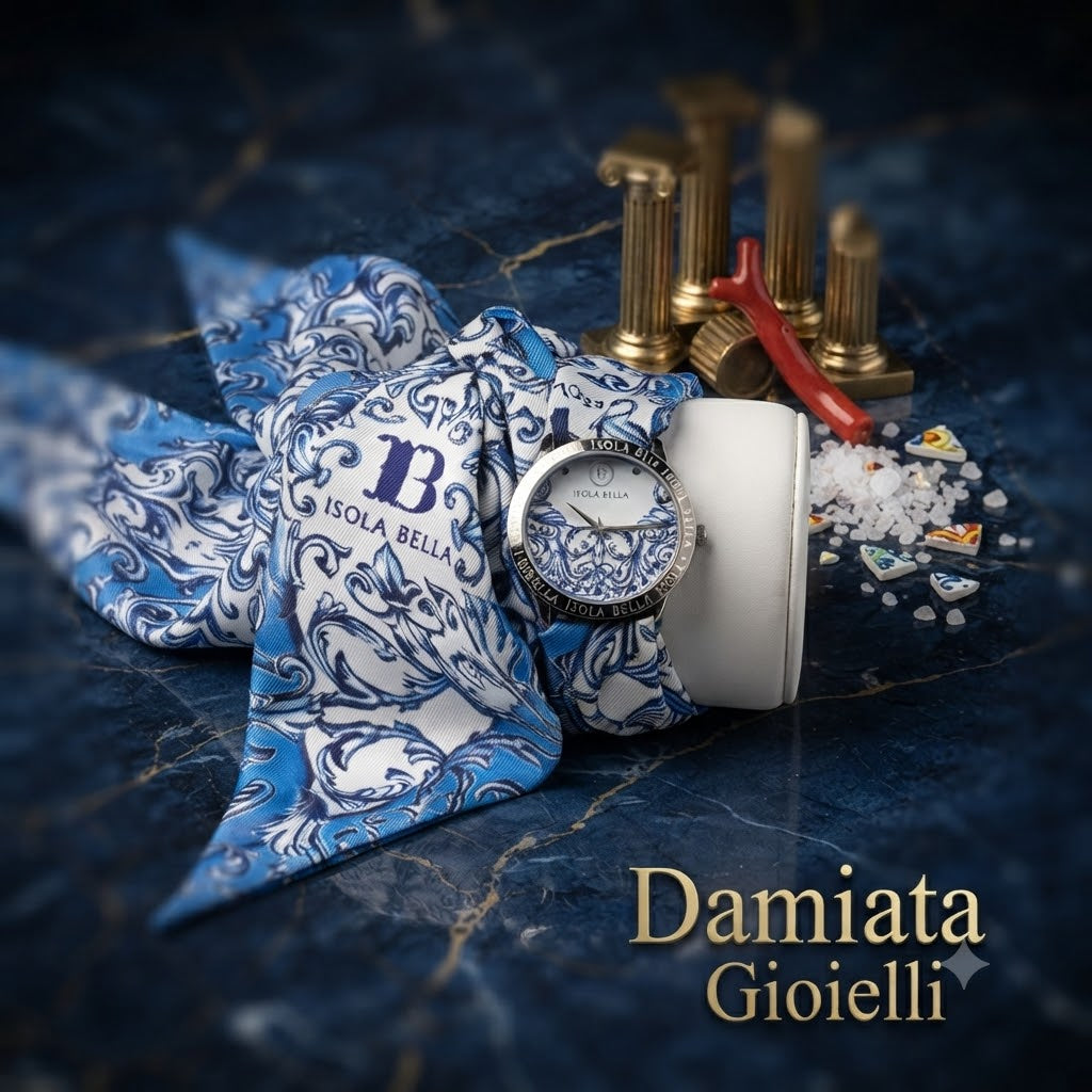 Orologio solo tempo donna Isola Bella Onda Decoro in acciaio, pelle e stoffa 40000128F