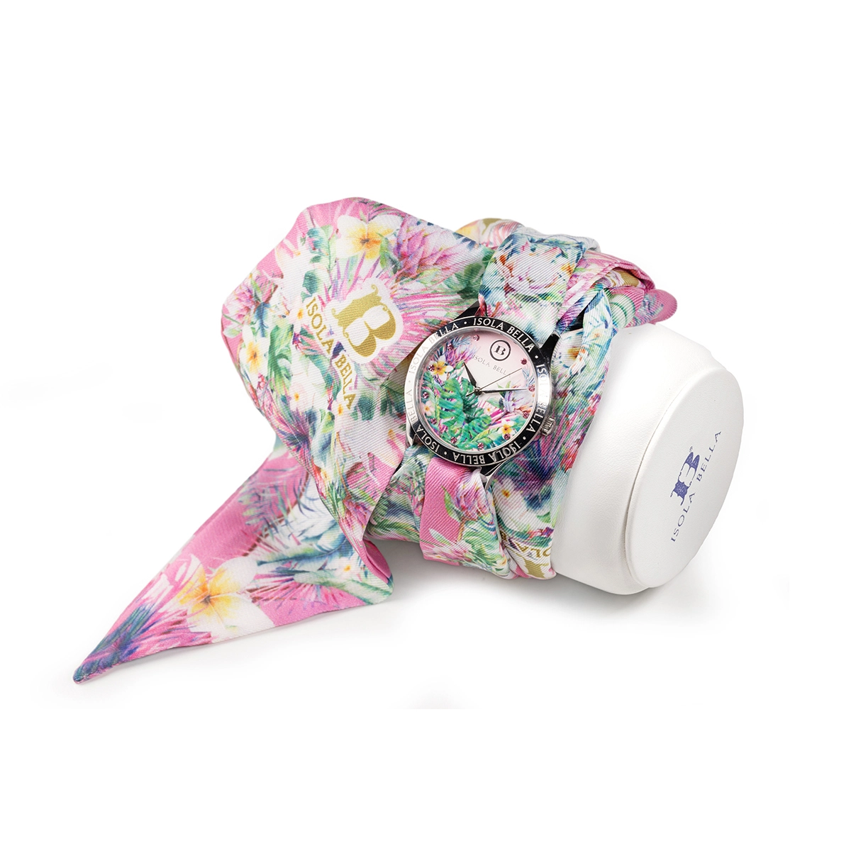 Orologio donna Isola Bella in acciaio, pelle e stoffa 40000129F