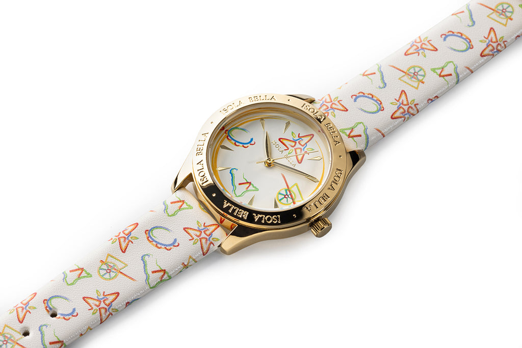 Orologio solo tempo donna Isola Bella 4 Simboli in alloy e pelle 40000132