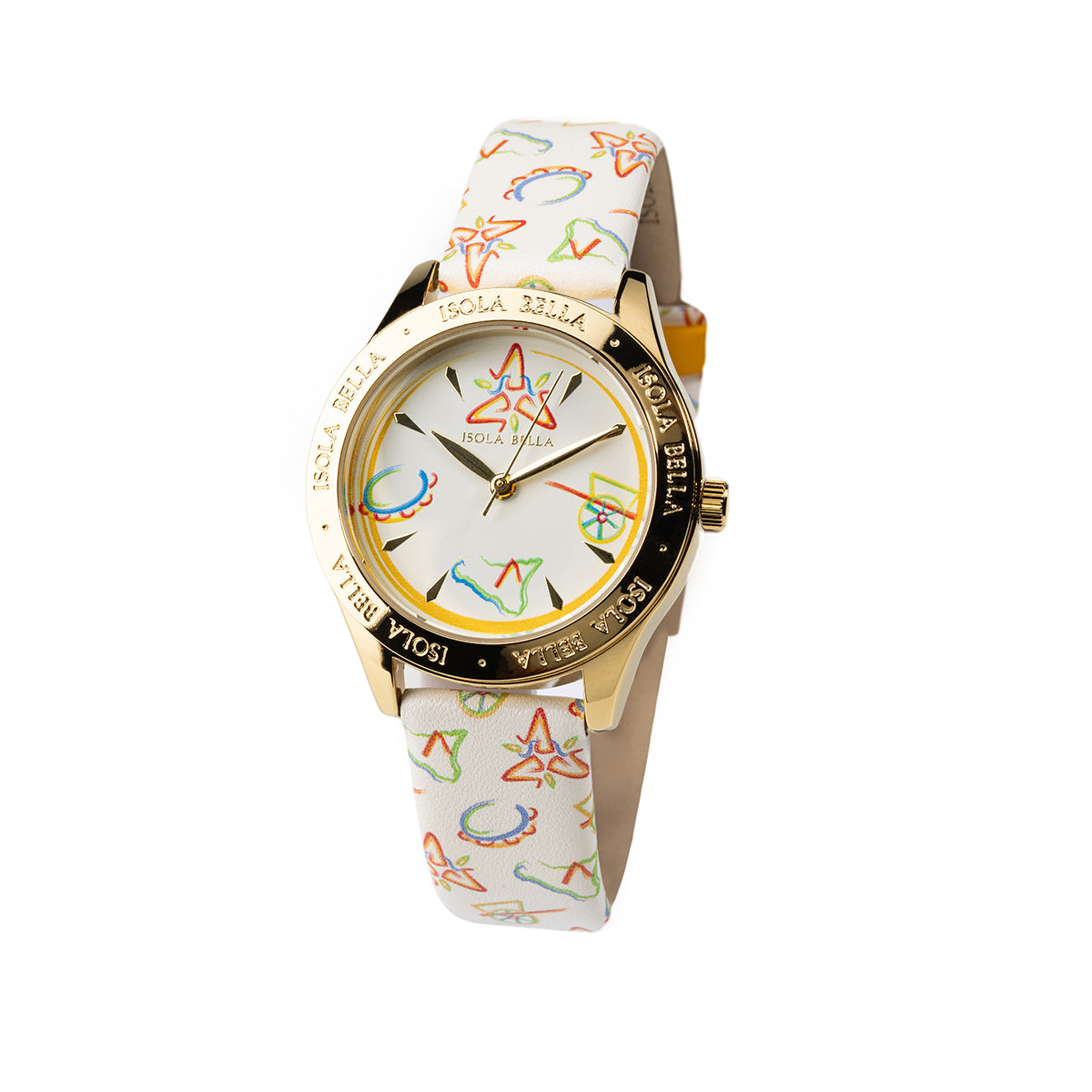 Orologio solo tempo donna Isola Bella 4 Simboli in alloy e pelle 40000132