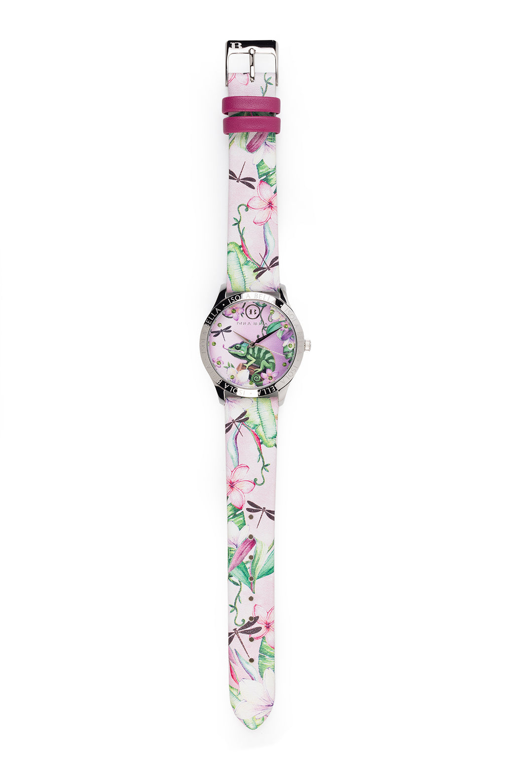 Orologio solo tempo donna Isola Bella Camaleonte in acciaio, pelle e zirconi 40000134