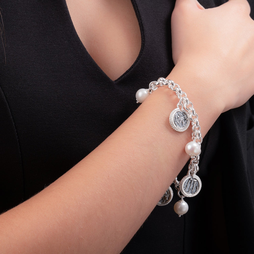 Bracciale donna Gerardo Sacco in argento con perle 40017B