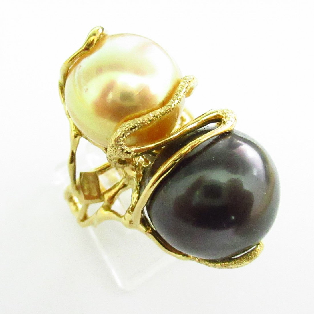 Anello fantasia donna Damiata Gioielli in oro giallo con perle 4309/102