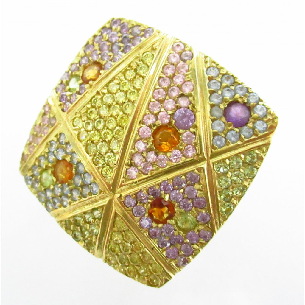 Anello fantasia donna Damiata Gioielli in oro giallo con zirconi 4316/102