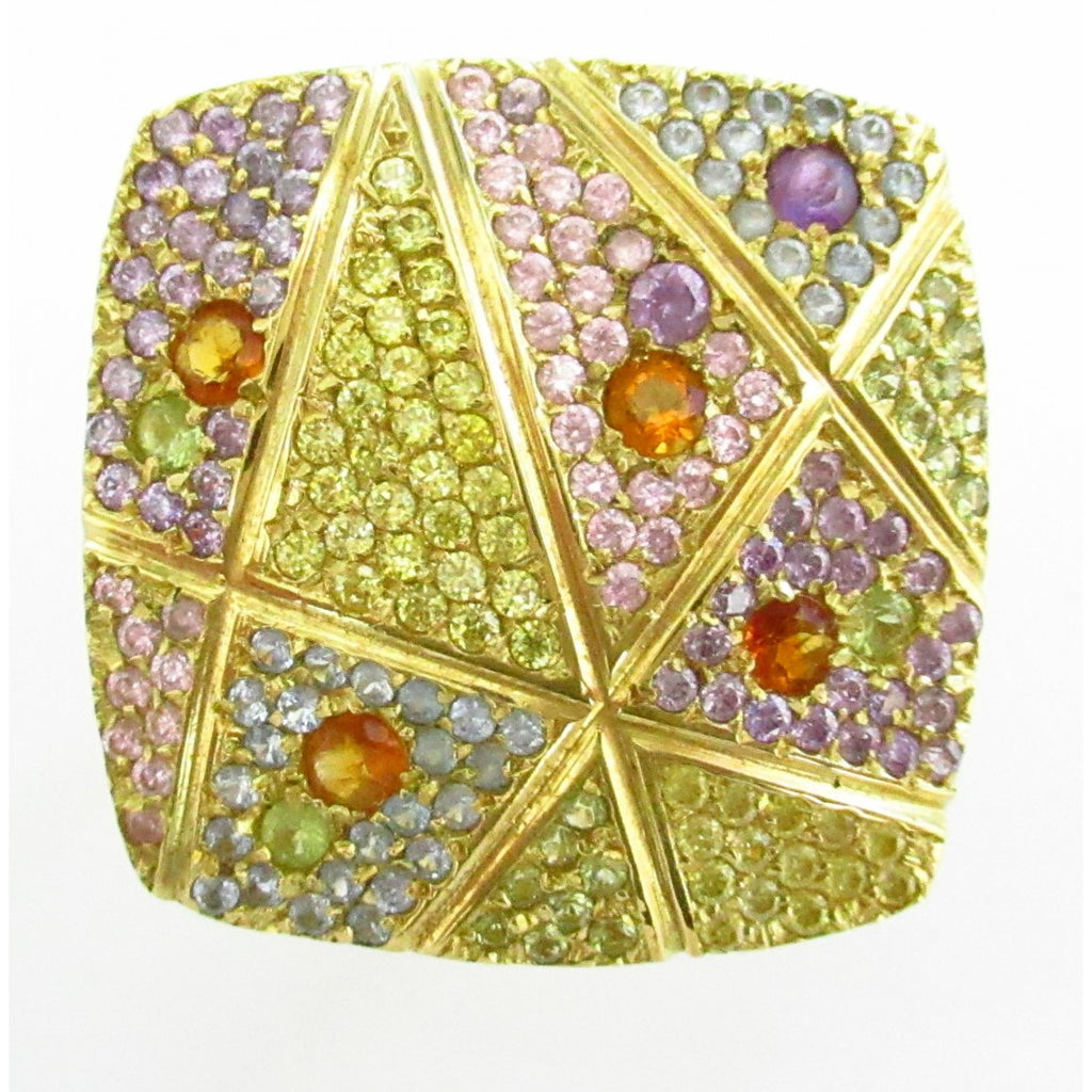 Anello fantasia donna Damiata Gioielli in oro giallo con zirconi 4316/102