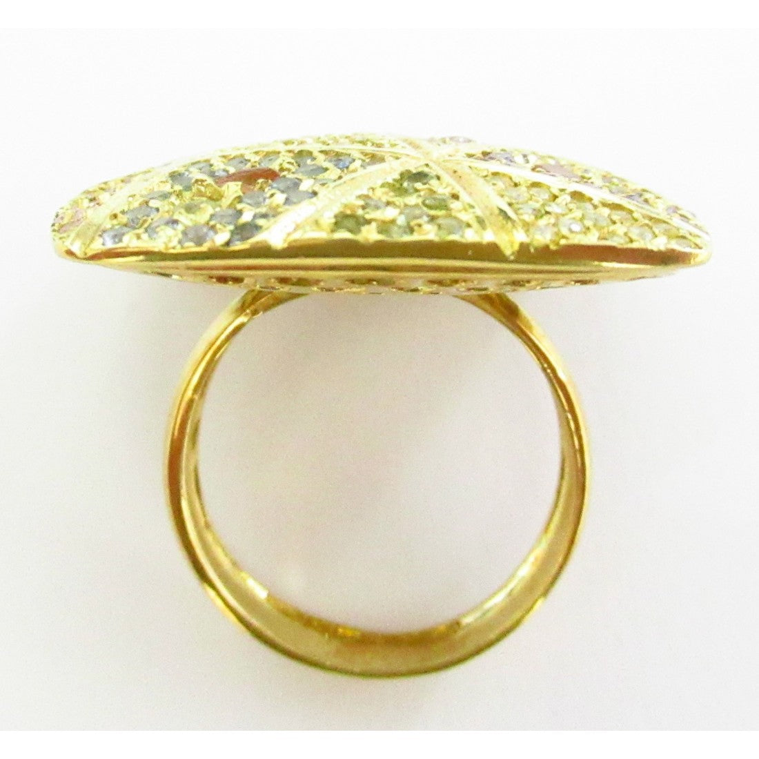 Anello fantasia donna Damiata Gioielli in oro giallo con zirconi 4316/102
