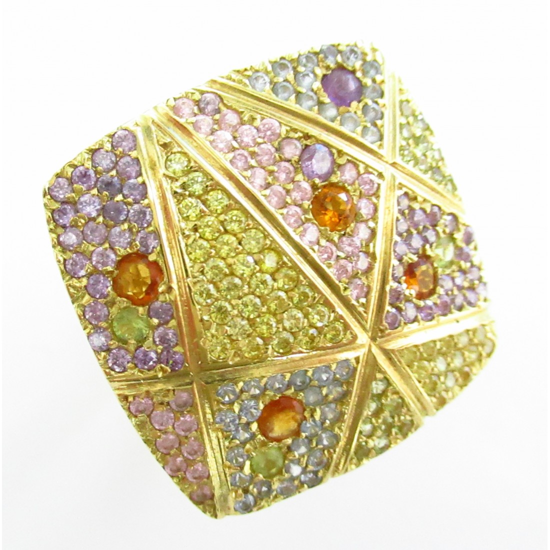 Anello fantasia donna Damiata Gioielli in oro giallo con zirconi 4316/102
