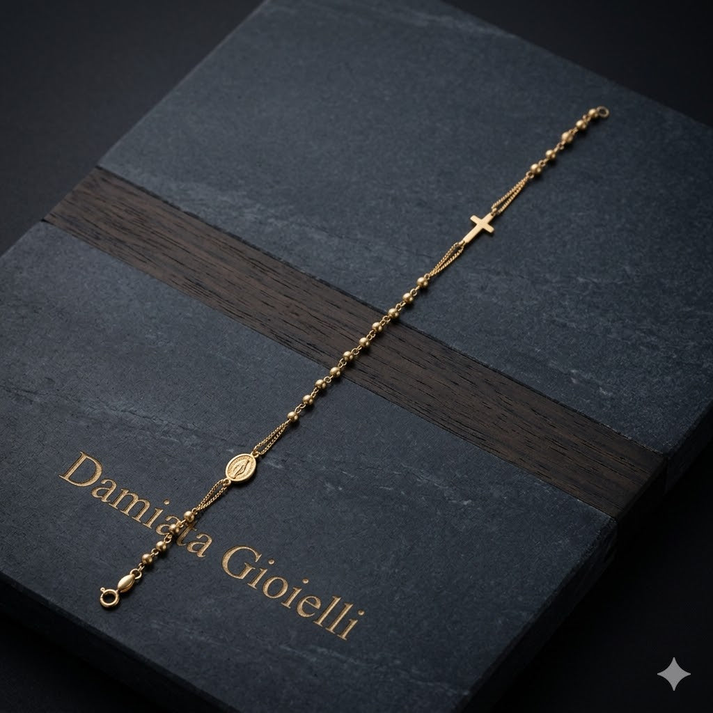 Bracciale rosario unisex Damiata Gioielli in oro giallo 432/5/102/1