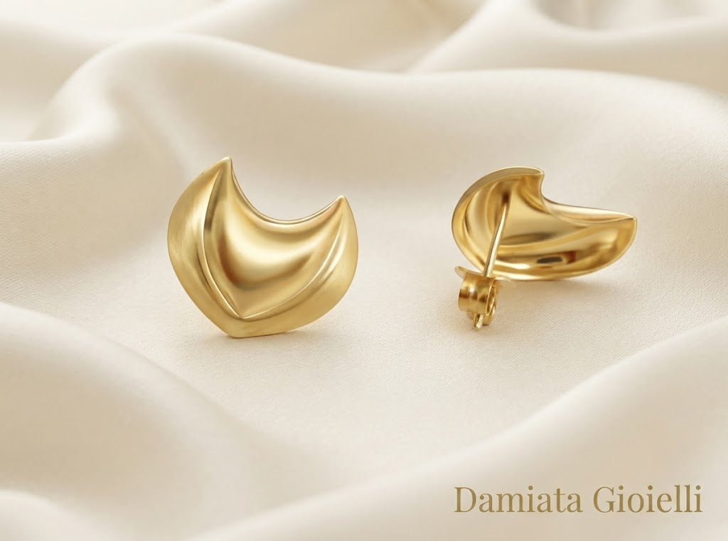 Orecchini a mezzaluna donna Damiata Gioielli in oro giallo ref. 435/102/1