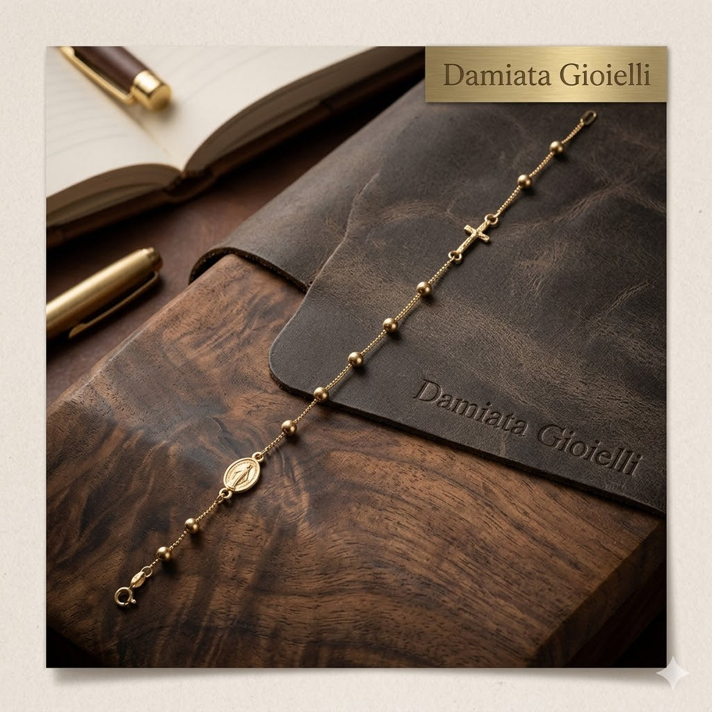 Bracciale rosario unisex Damiata Gioielli in oro giallo 437/102/2