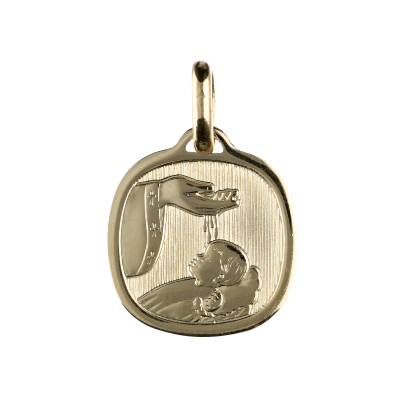 Ciondolo battesimo bambino Damiata Gioielli in oro giallo 439/102