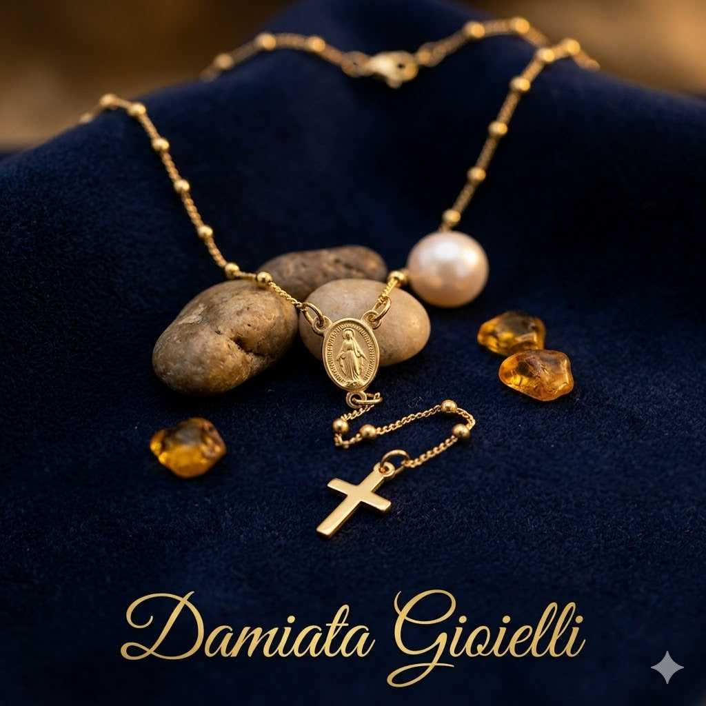 Collana rosario unisex Damiata Gioielli in oro giallo 439/102/1