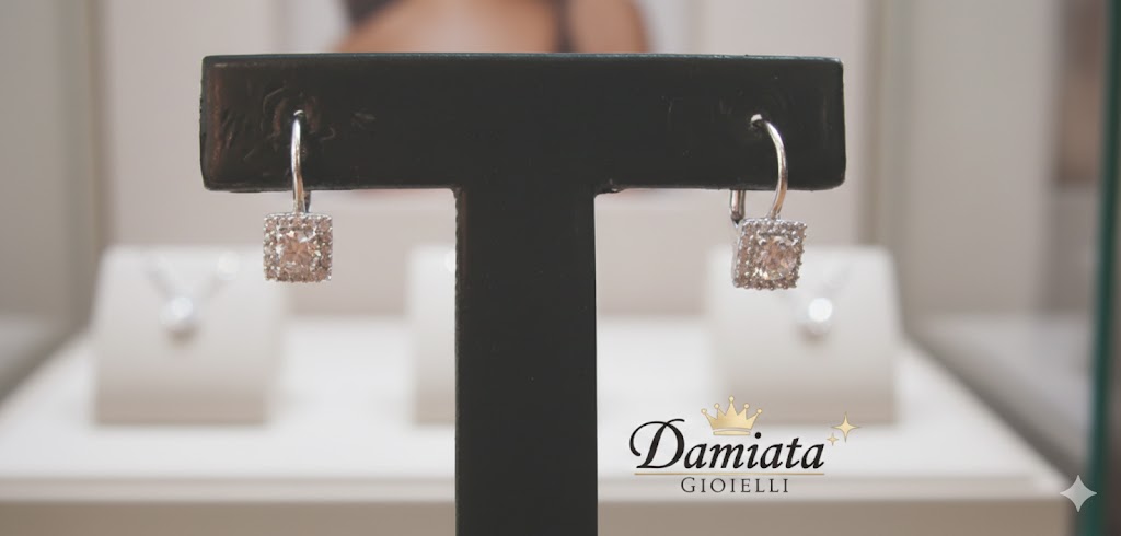Orecchini pendenti donna Damiata Gioielli in oro bianco e zirconi 439/102/2