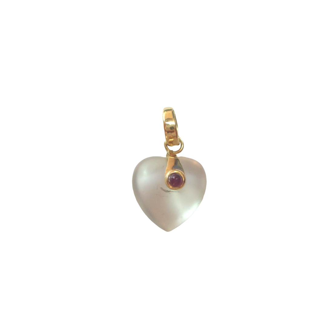 Ciondolo a cuore donna Damiata Gioielli in oro giallo con cristallo 439/102/9