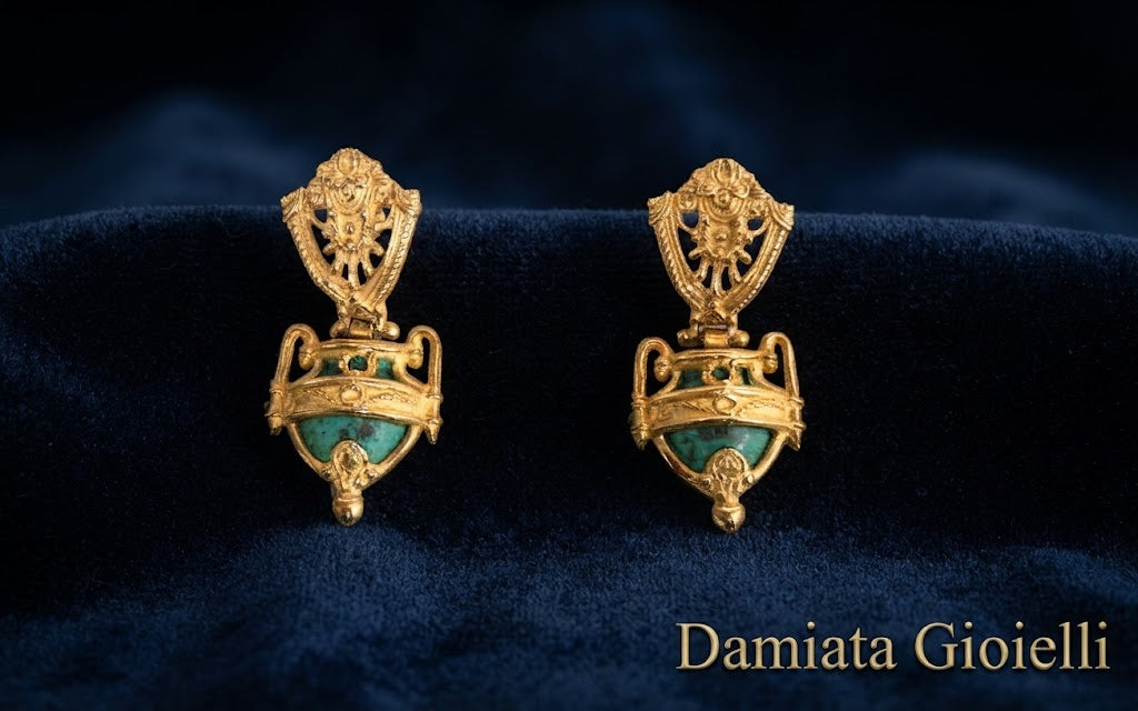 Orecchini pendenti donna Damiata Gioielli in oro giallo e bronzo ref. 4392/102