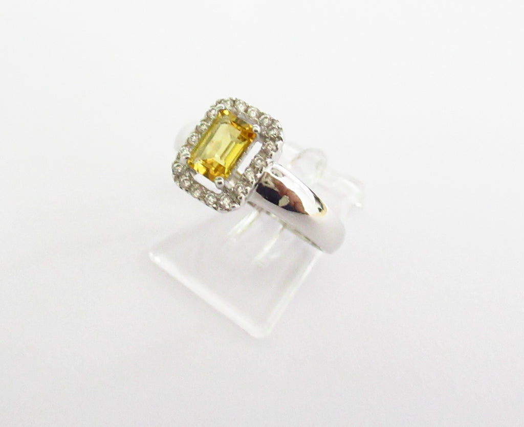 Anello donna Damiata Gioielli in oro bianco con quarzo e zirconi 467/102