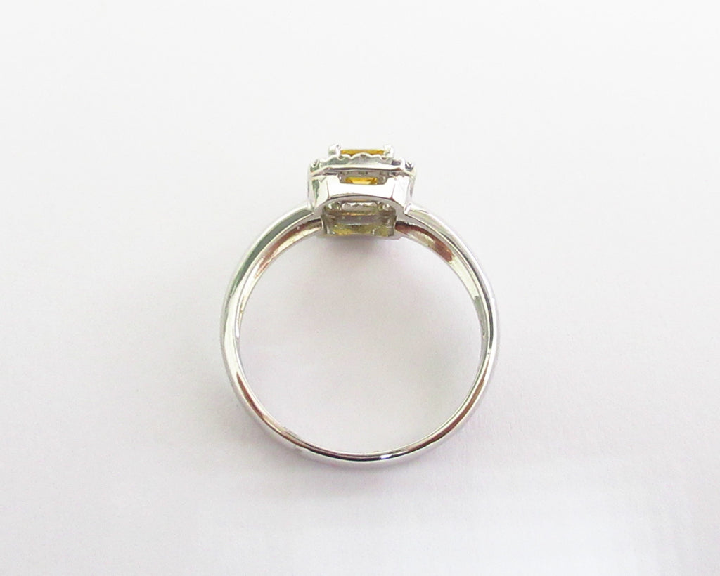 Anello donna Damiata Gioielli in oro bianco con quarzo e zirconi 467/102