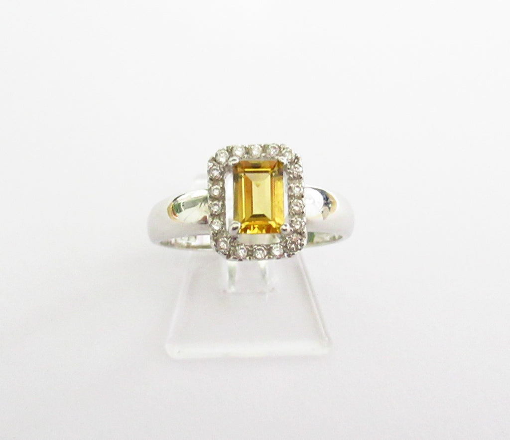 Anello donna Damiata Gioielli in oro bianco con quarzo e zirconi 467/102