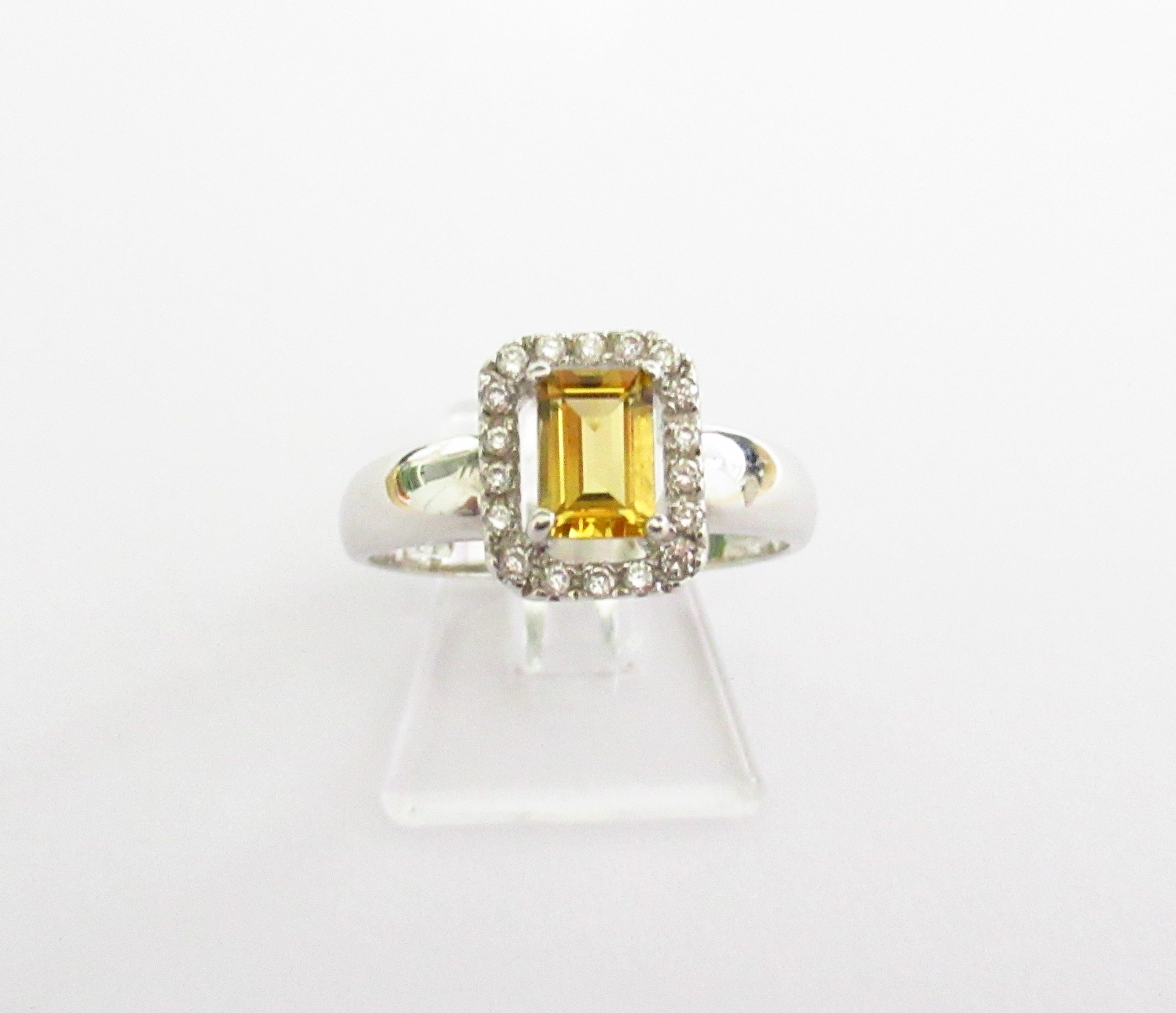 Anello donna Damiata Gioielli in oro bianco con quarzo e zirconi 467/102