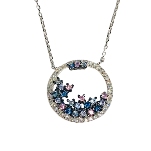 Collana donna Trova Gioielli in argento e zirconi 4942-AZ