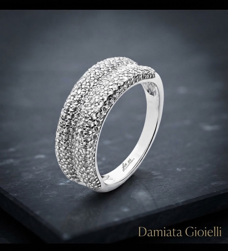 Anello donna 4US Cesare Paciotti in argento e zirconi ref. 4UAN4612W