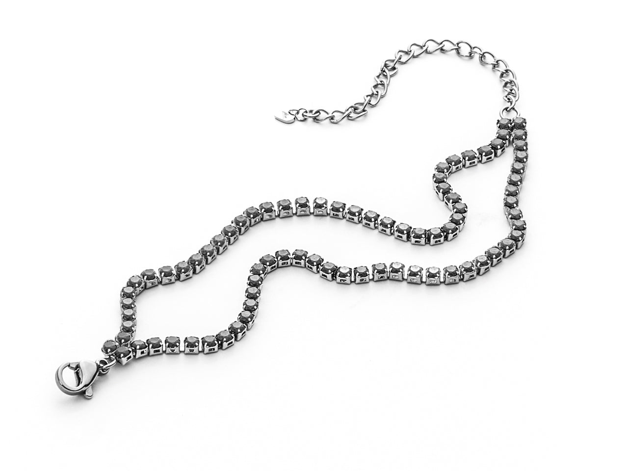 Bracciale tennis doppio filo donna 4US Cesare Paciotti in acciaio e zirconi 4UBR4809W